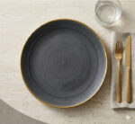 Plastic Underplate with Gold Rim 33cm