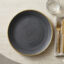 Plastic Underplate with Gold Rim 33cm
